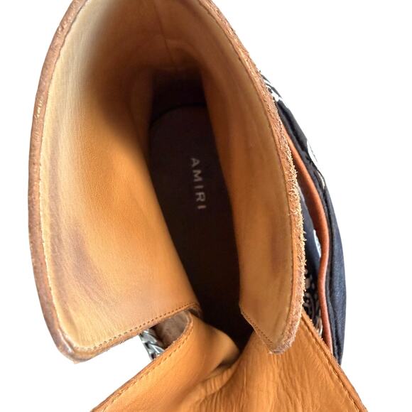 AMIRI Men's Camel Suede Bandana Buckle Ankle Boots - 43 (10) - Picture 6 of 9